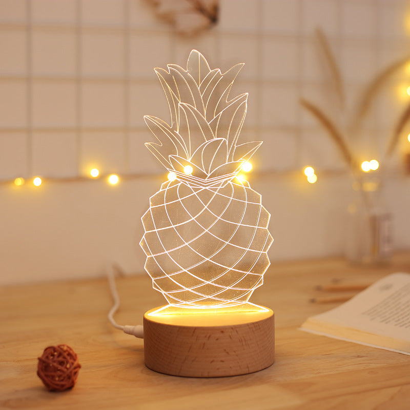 Pineapple Bedside Table Lamp – Decorative LED Night Light for Bedroom & Home Decor