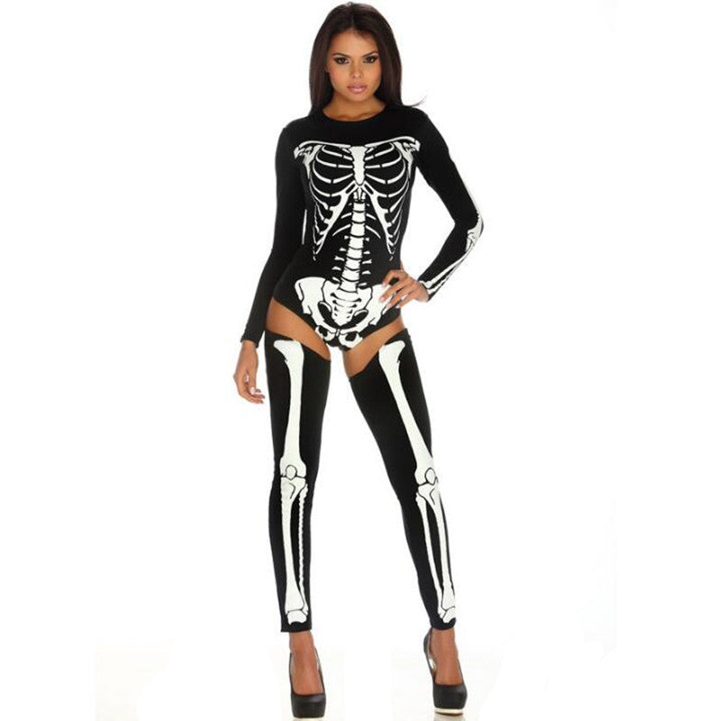 Halloween Skull Zombie Uniform – Spooky Party Look
