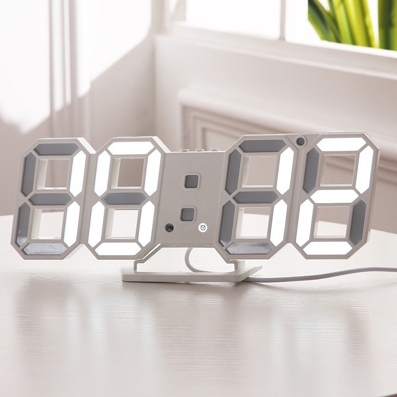 Modern 3D LED Digital Wall Clock – Minimalist Home & Office Decor