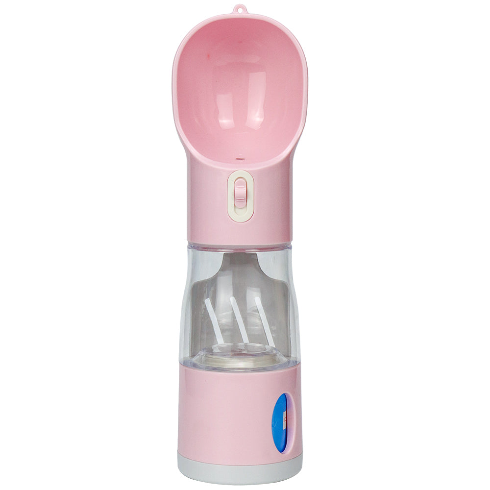 Portable Pet Water Bottle with Garbage Bag Holder – Dog & Cat Travel Mug