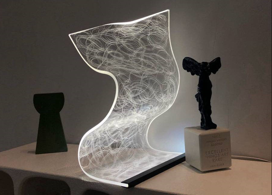 Modern Warm Bedside Lamp – Small Night Light | Cozy Bedroom & Home Decor Lighting