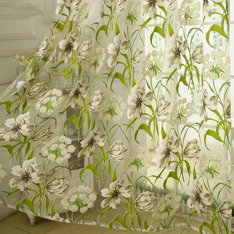 Sheer White Striped Curtains – Lightweight Translucent Yarn Drapes for Bedroom & Home Decor