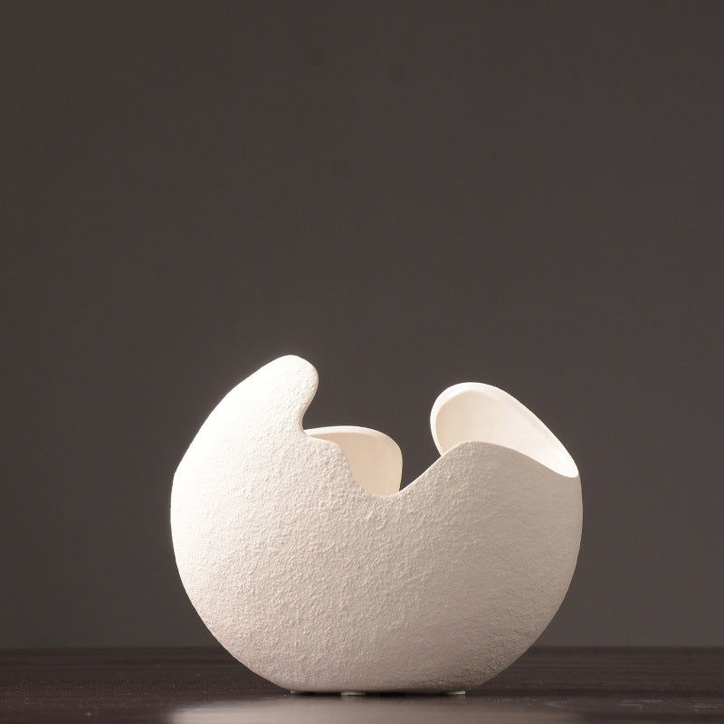 Simple Nordic White Ceramic Vase – Luxury Minimalist Home Decoration for Cozy Modern Homes