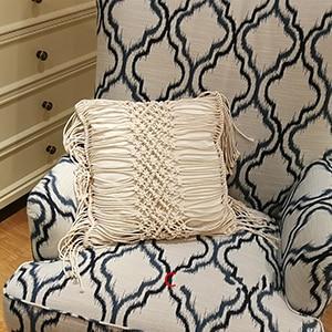 Rustic Chic Bohemian Macramé Cotton Pillowcase