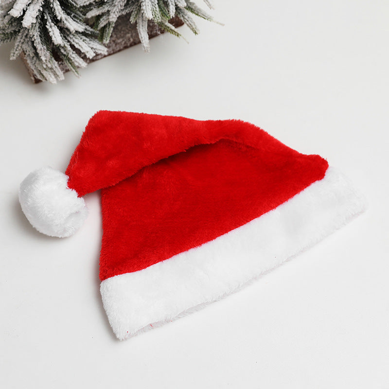 Festive Plush Santa Hat – Ultra Soft Velvet Christmas Party Headwear
