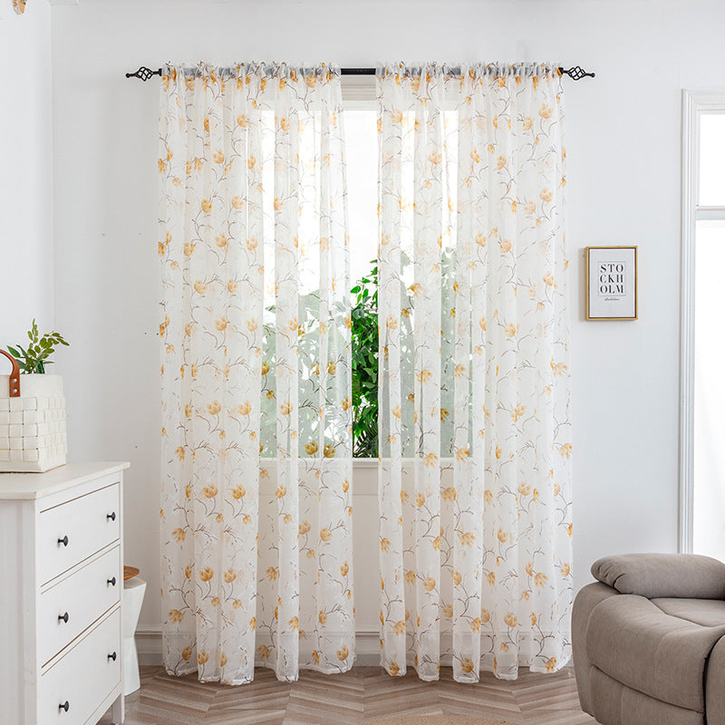 Minimalist Mesh Sheer Curtains – Light Transmission Bedroom Window Drapes for Cozy Living Space
