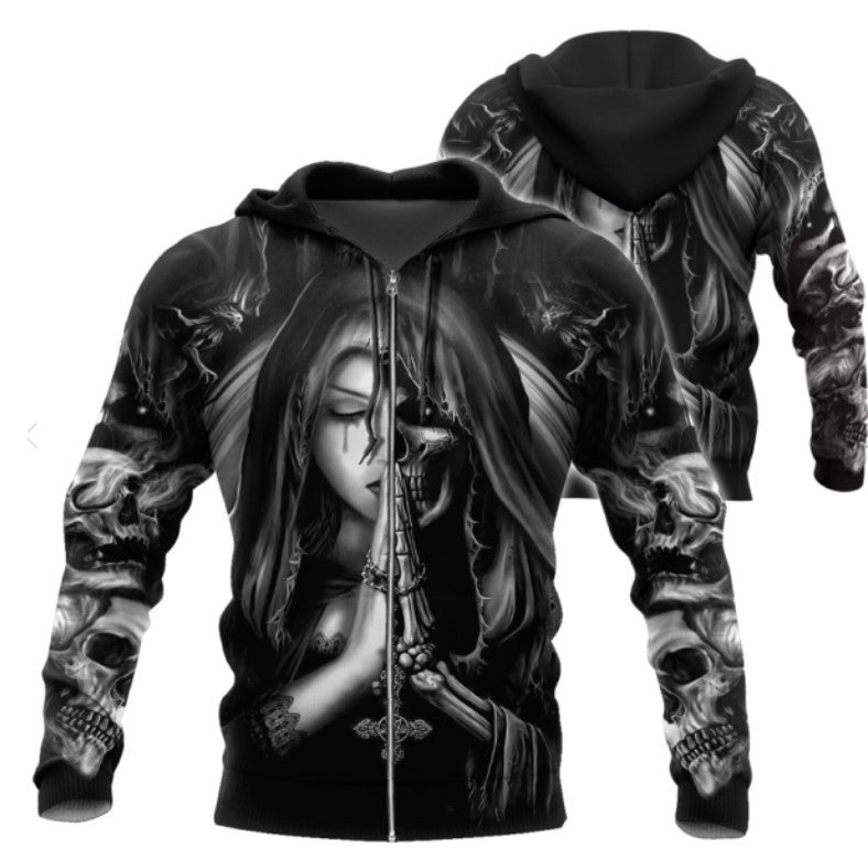 Halloween Skull 3D Sweatshirt for Cozy Cool Nights