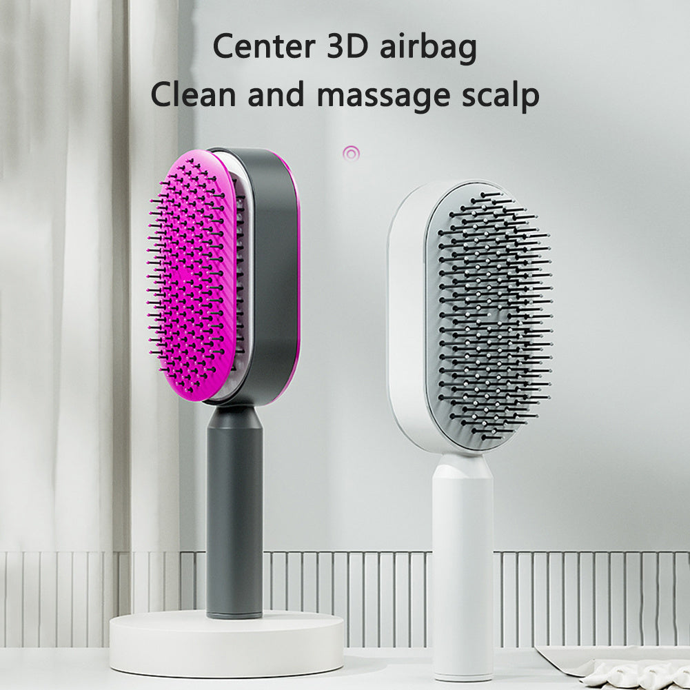 Self-Cleaning Hair Brush – Detangling & Smoothing with One-Click Hair Removal