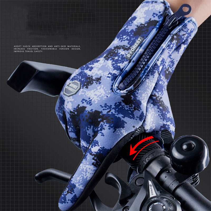 Winter Motorcycle Riding Gloves – Waterproof, Windproof, and Fleece-Lined
