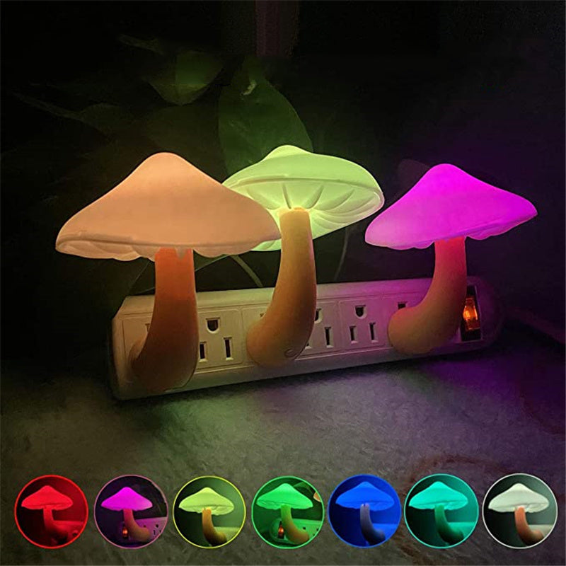 Sensor Mushroom Light – Plug, Forget, and Sleep Easy
