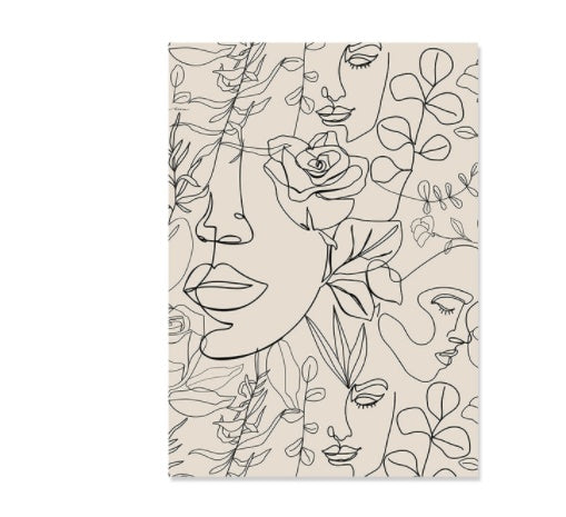 Boho Abstract Lines Canvas – Chic Wall Art Deco