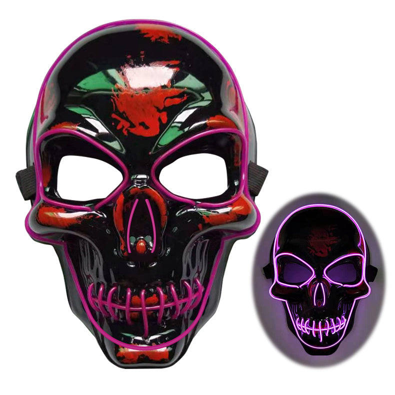 Halloween Skeleton Mask with Cool LED Glow