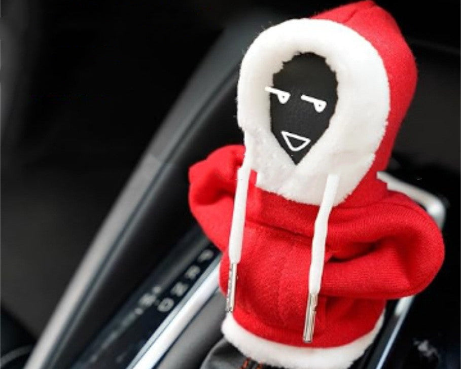 Cute Hoodie Gear Shift Knob Cover – Christmas Car Decoration, Fun Gift for Drivers