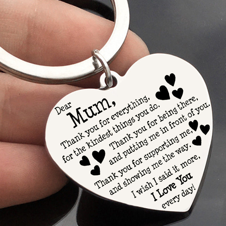 Heart Keychain - Thanksgiving Gift for Mum