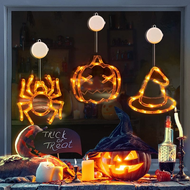 Haunted Window LED Lights – Fun Halloween Home Glow
