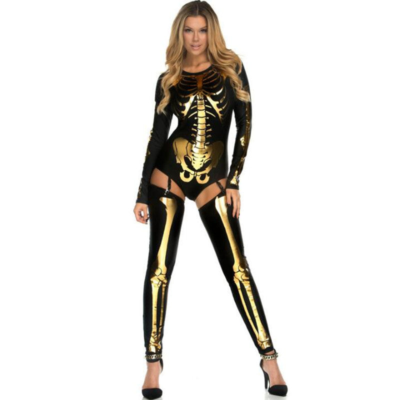 Halloween Skull Zombie Uniform – Spooky Party Look