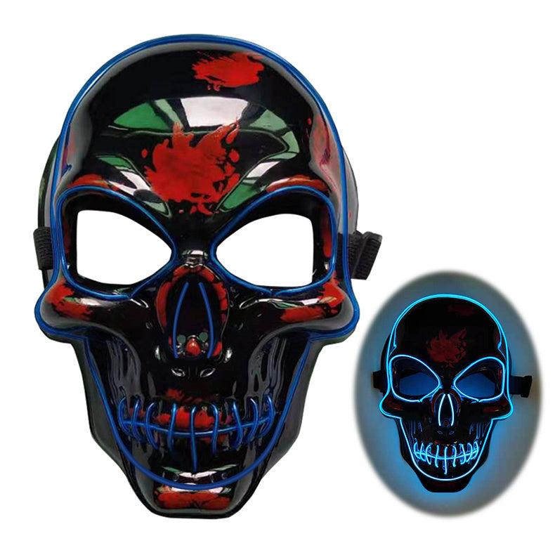 Halloween Skeleton Mask with Cool LED Glow
