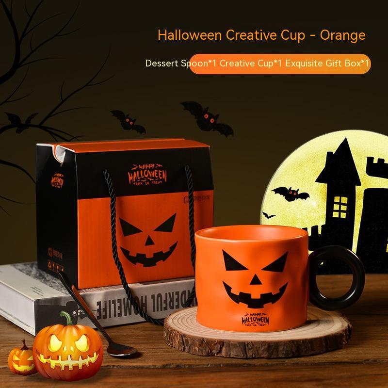 Halloween Party Mug – Cute Pumpkin Ceramic Coffee Cup