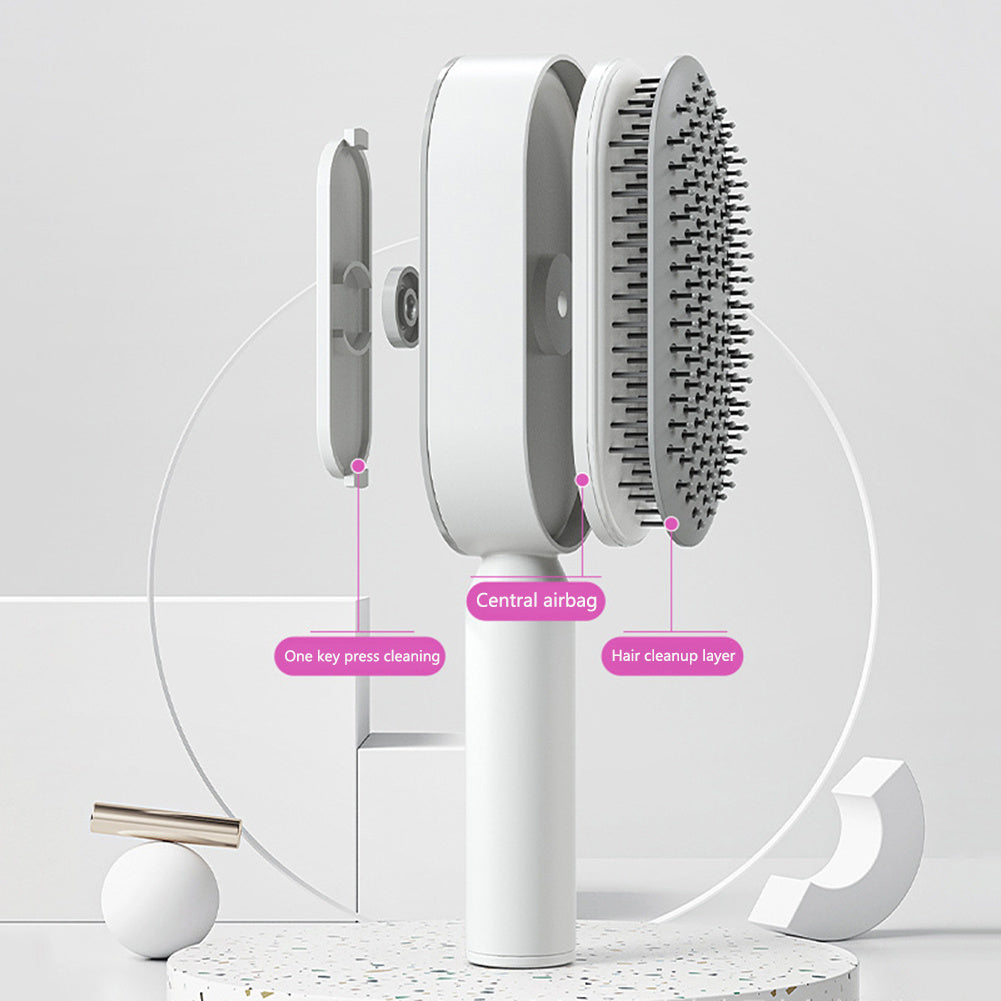 Self-Cleaning Hair Brush – Detangling & Smoothing with One-Click Hair Removal