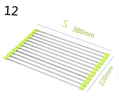 Over Sink Folding Rack Stainless Steel – Kitchen Dish Drying & Drain Organizer