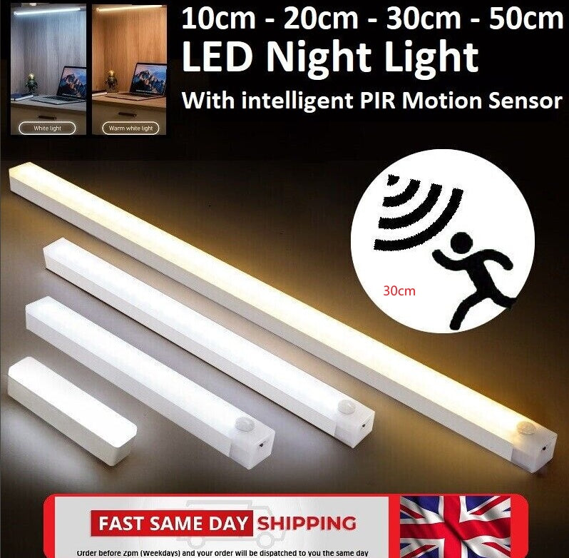 Rechargeable LED Strip Light with Smart Motion Sensor