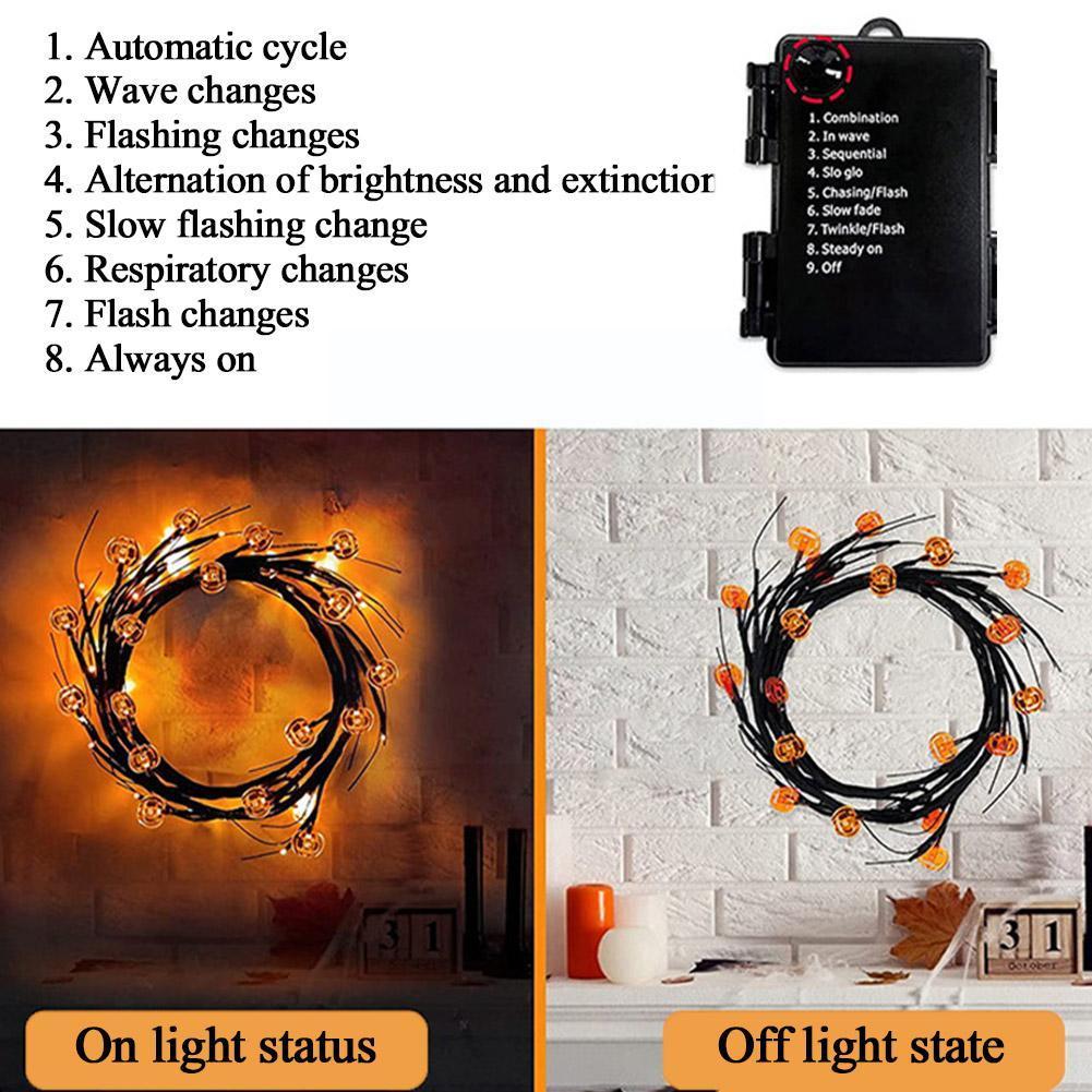 Halloween LED Lights With Pumpkins & Bats