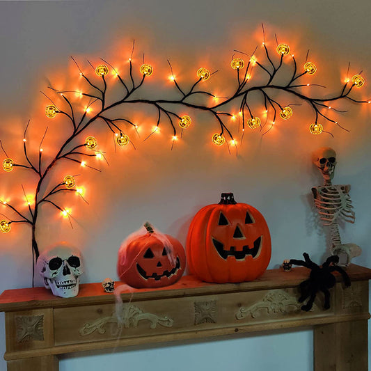 Halloween LED Lights With Pumpkins & Bats