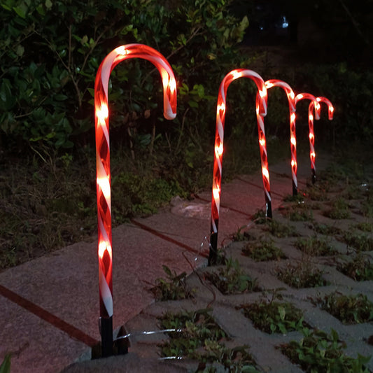 Solar Candy Cane Lights for a Joyful Holiday Glow