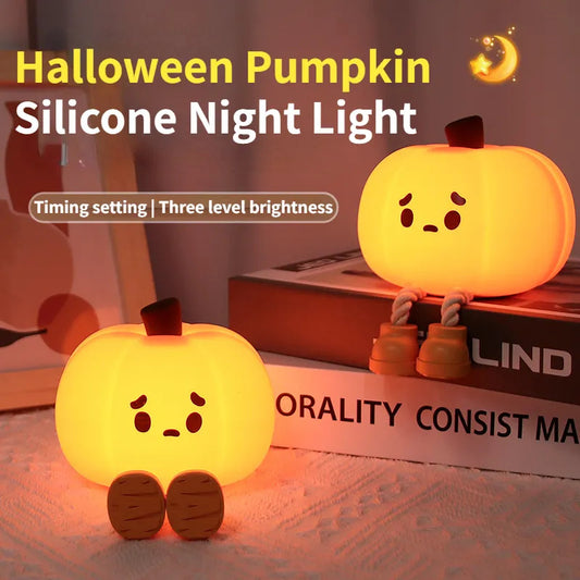 Adorable Pumpkin Night Light for Kids & Spooky Nights