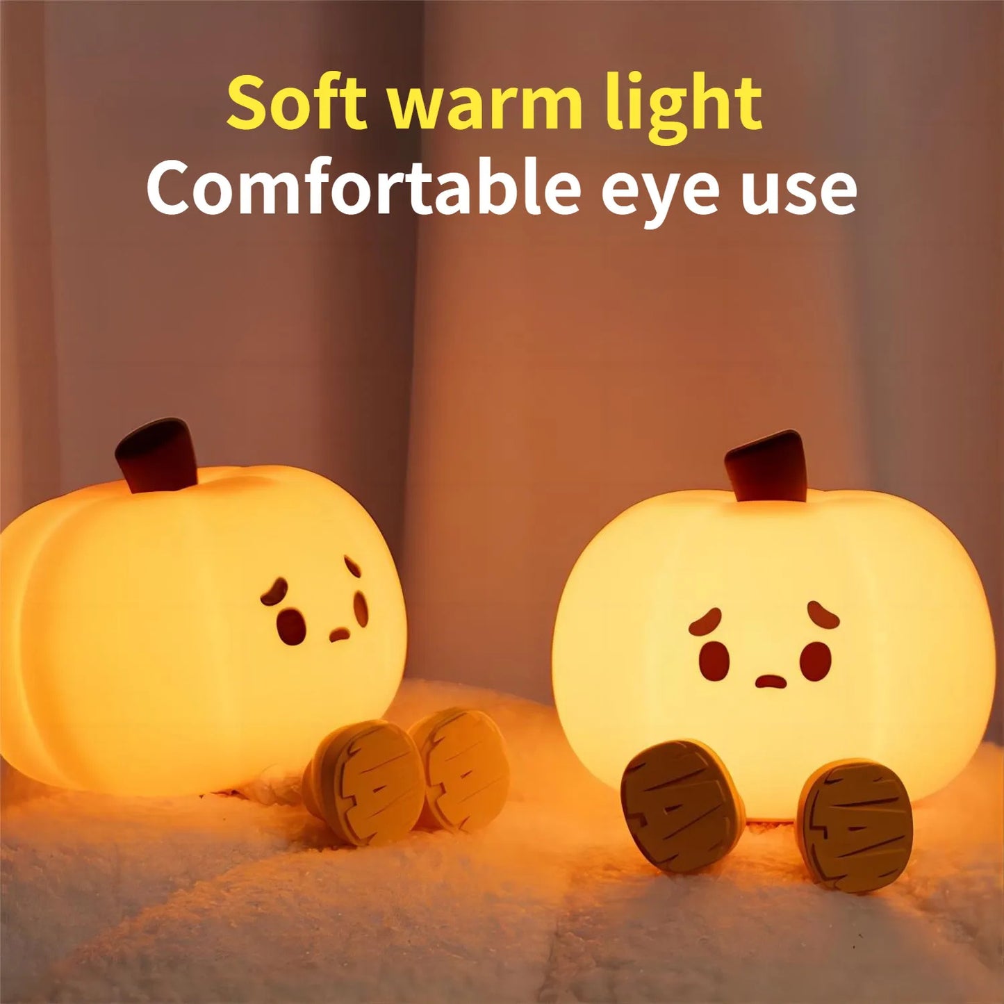 Adorable Pumpkin Night Light for Kids & Spooky Nights