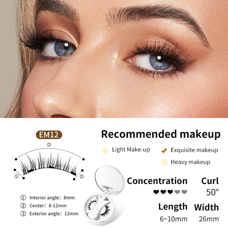 Magnetic Lash Kit with Storage Box – Glue-Free False Eyelashes Makeup Tool Set