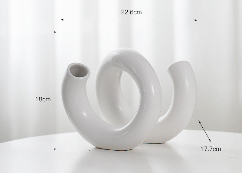 Nordic Minimalist Ceramic Vase A Creative Home Decor Accent