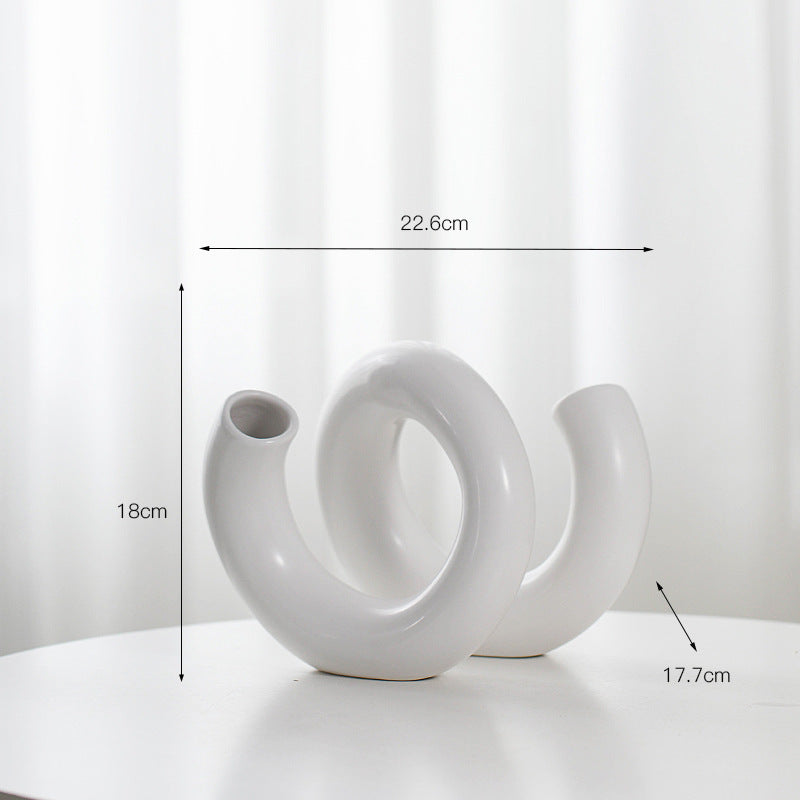 Nordic Minimalist Ceramic Vase A Creative Home Decor Accent