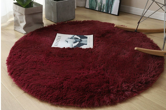 Cozy Fluffy Area Rug – Round Faux Fur Carpet for Living Room & Bedroom