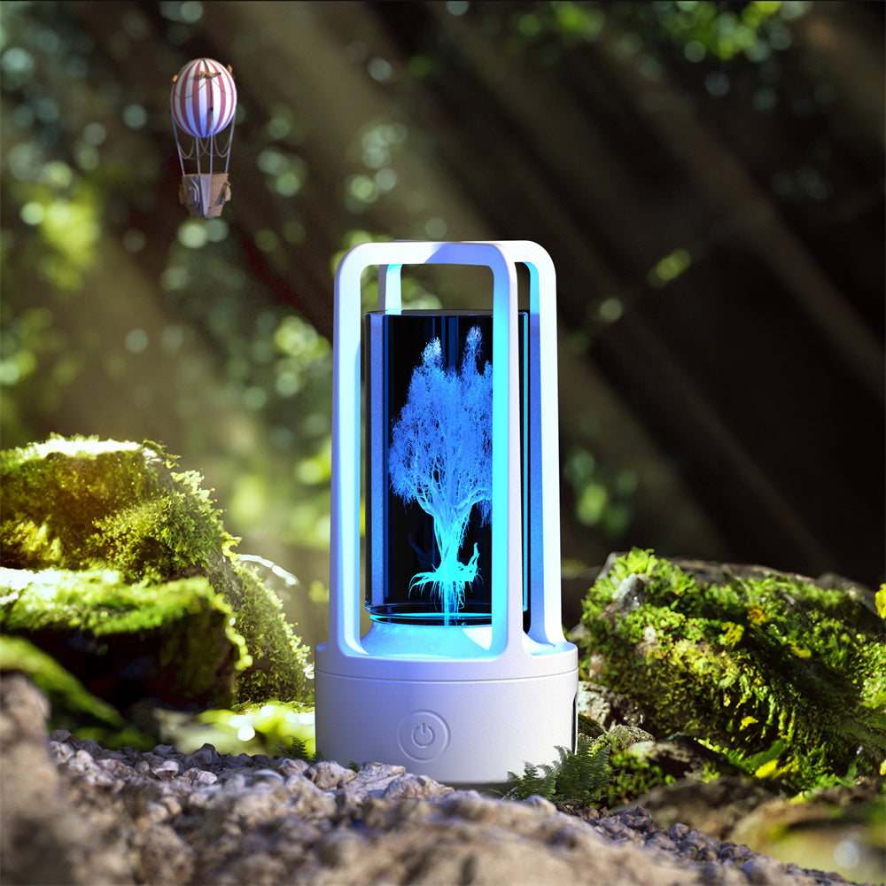 Acrylic Crystal LED Lamp with Bluetooth Speaker – Touch Control Night Light for Bedroom