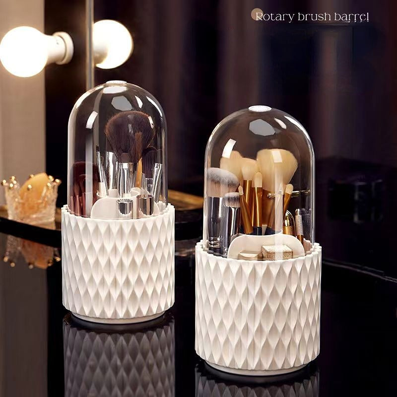 360° Rotating Large Makeup Organizer – Brush & Pen Storage Holder