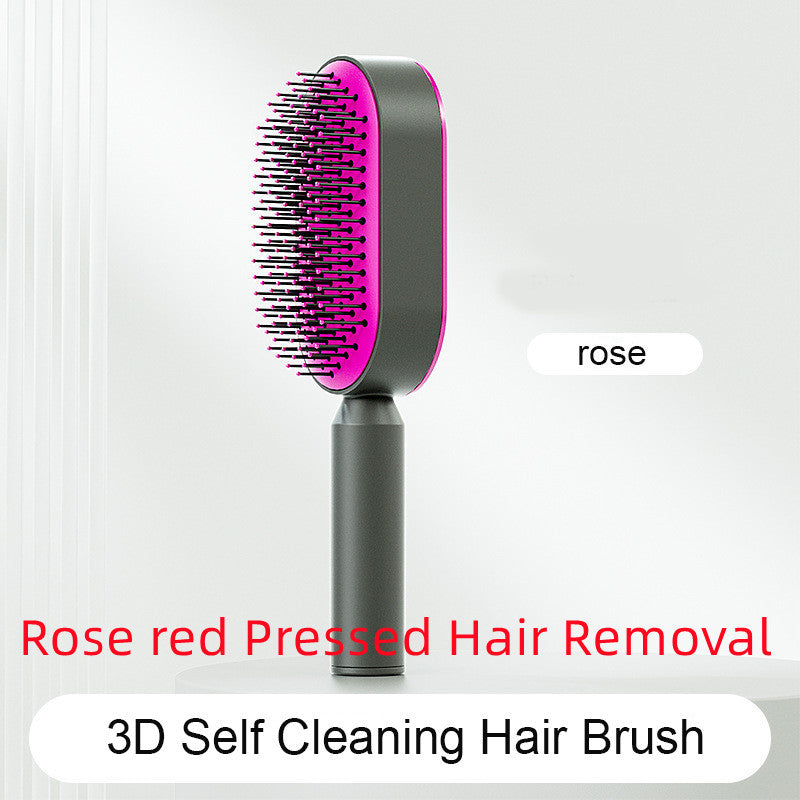 Self-Cleaning Hair Brush – Detangling & Smoothing with One-Click Hair Removal
