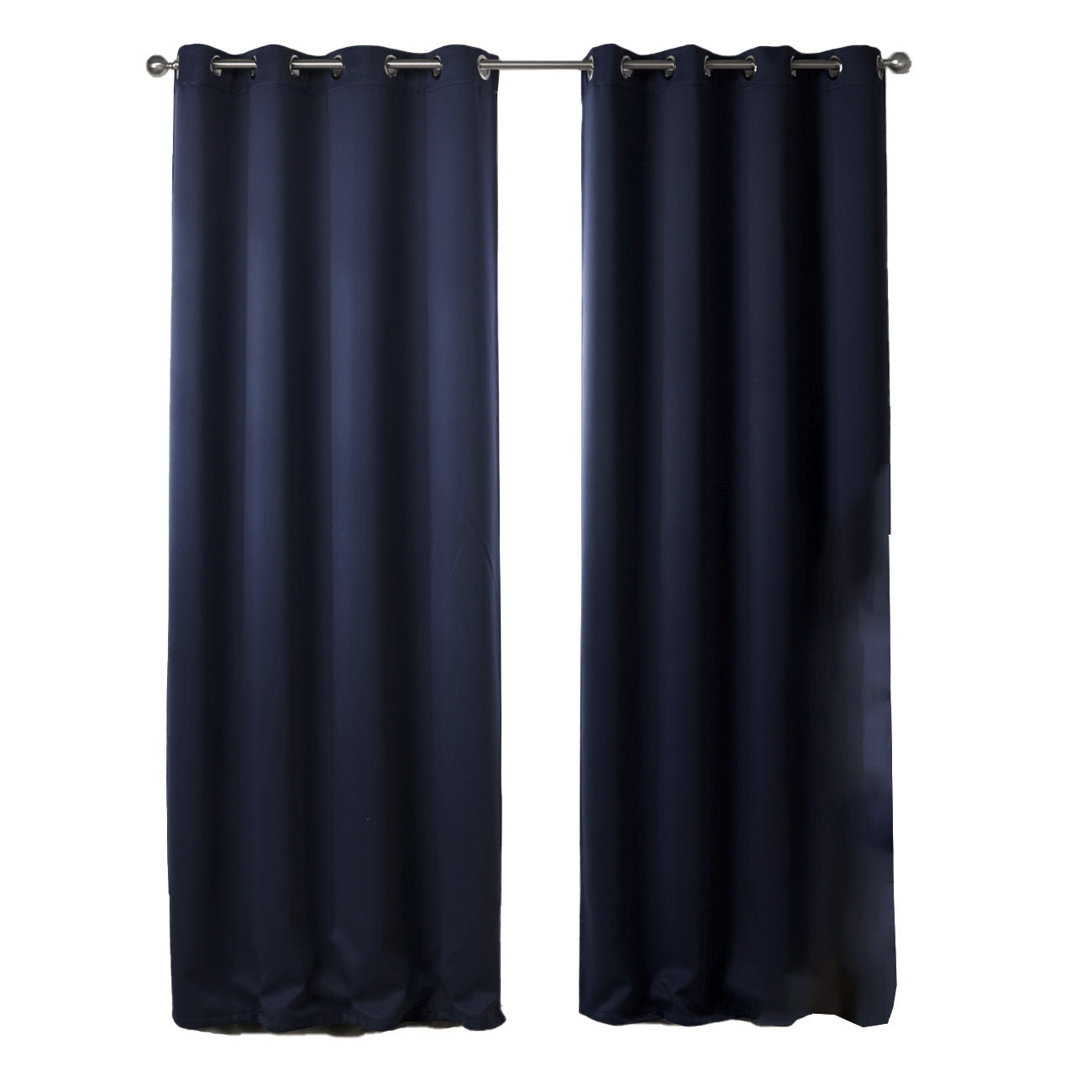 Bedroom Blackout Curtains – Dark Blue Printed Window Drapes for Stylish Décor