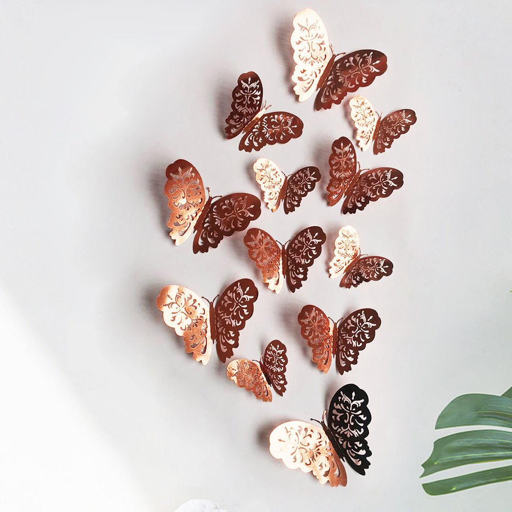 Butterfly Wall Decals – 3D Mirror Stickers for Home Decor