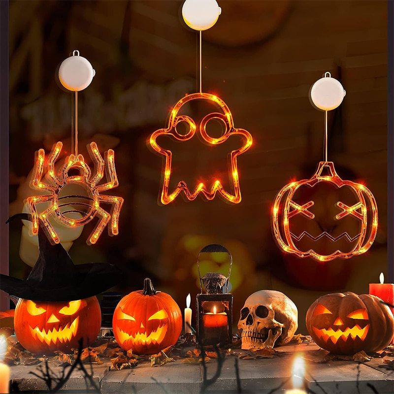 Haunted Window LED Lights – Fun Halloween Home Glow