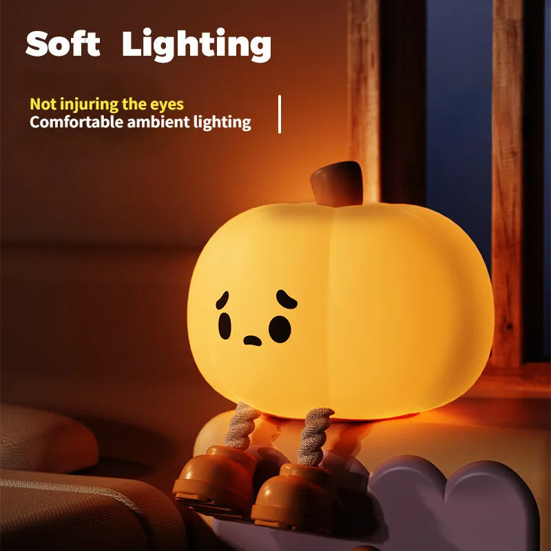 Adorable Pumpkin Night Light for Kids & Spooky Nights