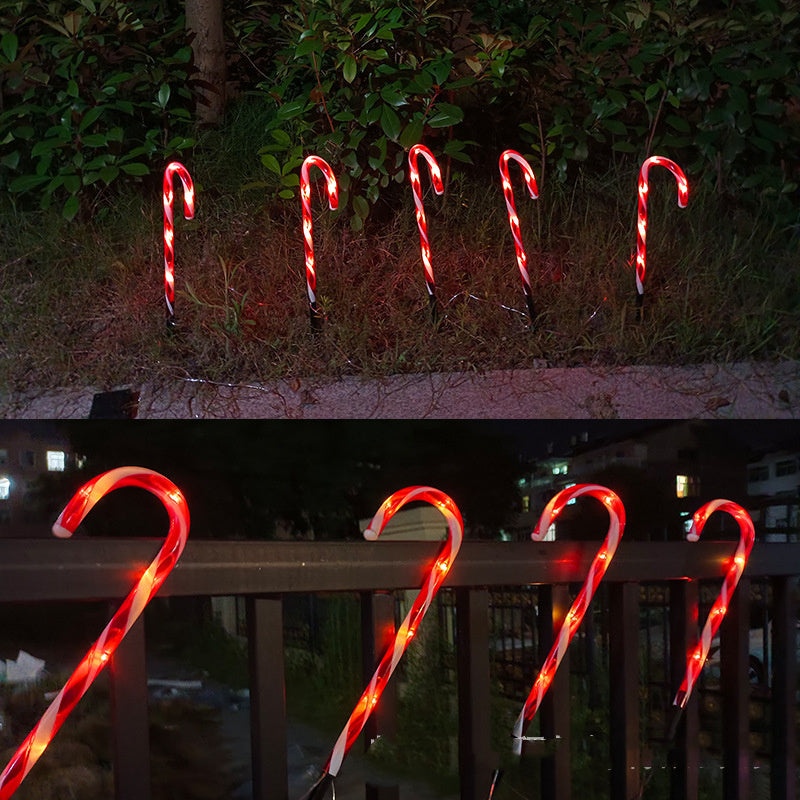 Solar Candy Cane Lights for a Joyful Holiday Glow