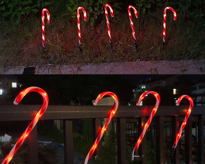Solar Candy Cane Lights for a Joyful Holiday Glow