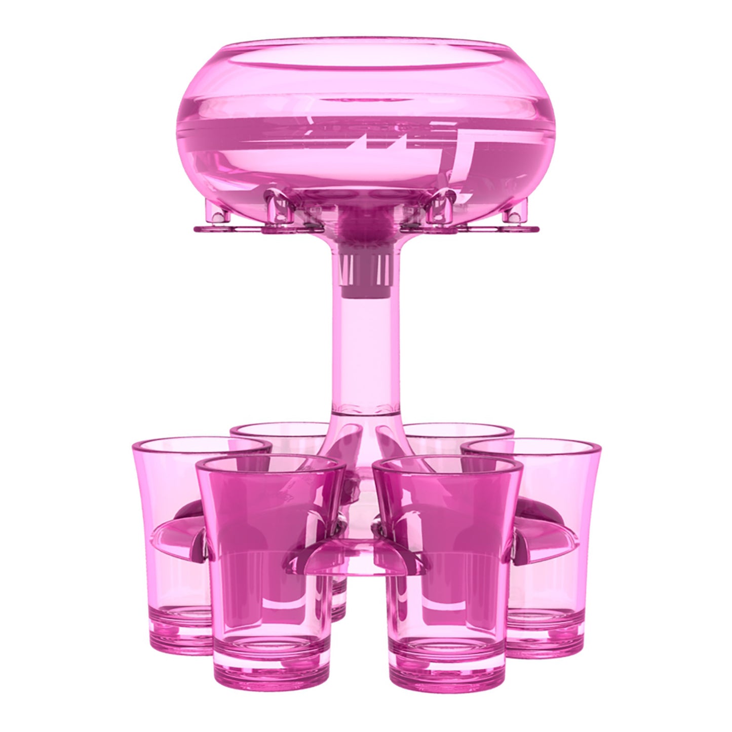 Multi Shot Glass Dispenser Holder – 6 Shot Party Drink Server for Whisky, Vodka, Beer & Wine Nights