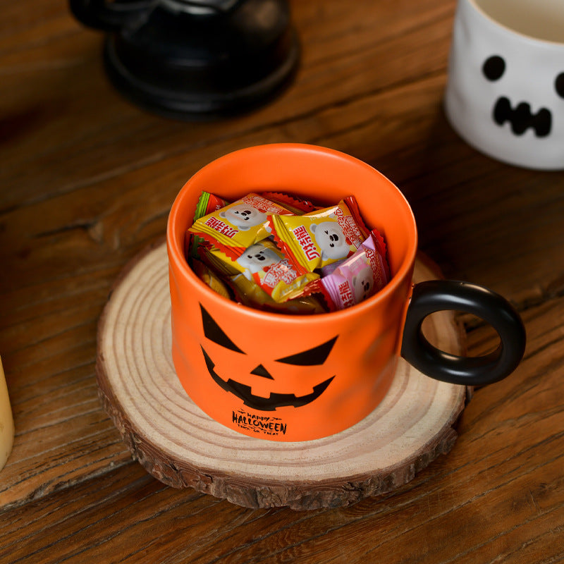 Halloween Party Mug – Cute Pumpkin Ceramic Coffee Cup