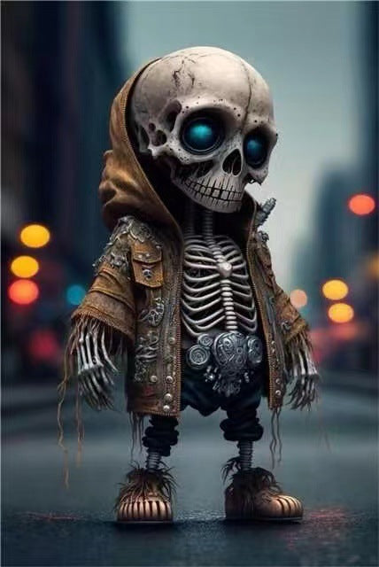 Spooky-Cute Skeleton Figurines for Halloween Fun