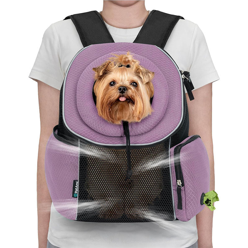 Outdoor Dog Carrier Backpack – Comfortable Breathable Pet Travel Bag for Small Dogs & Puppies