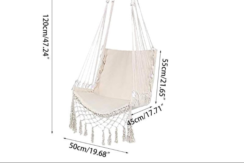Bohemian Macrame Hammock Seat – Comfort Meets Style