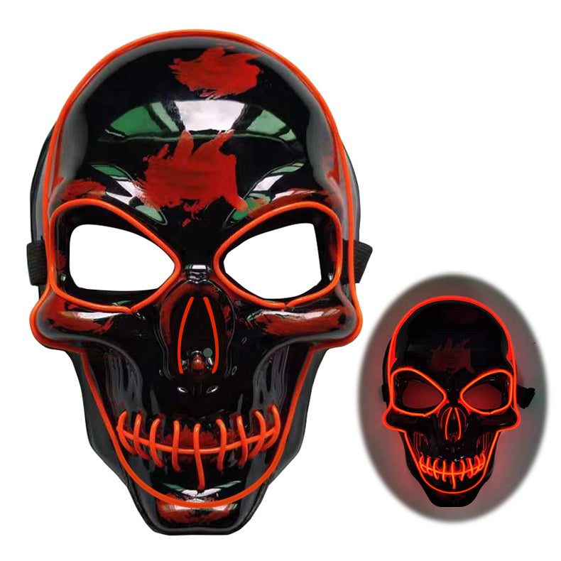 Halloween Skeleton Mask with Cool LED Glow
