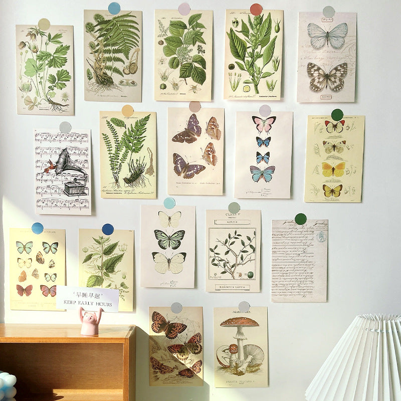 Nature Wall Decor Postcards – Forest Plant Series Wall Stickers for Home Decor